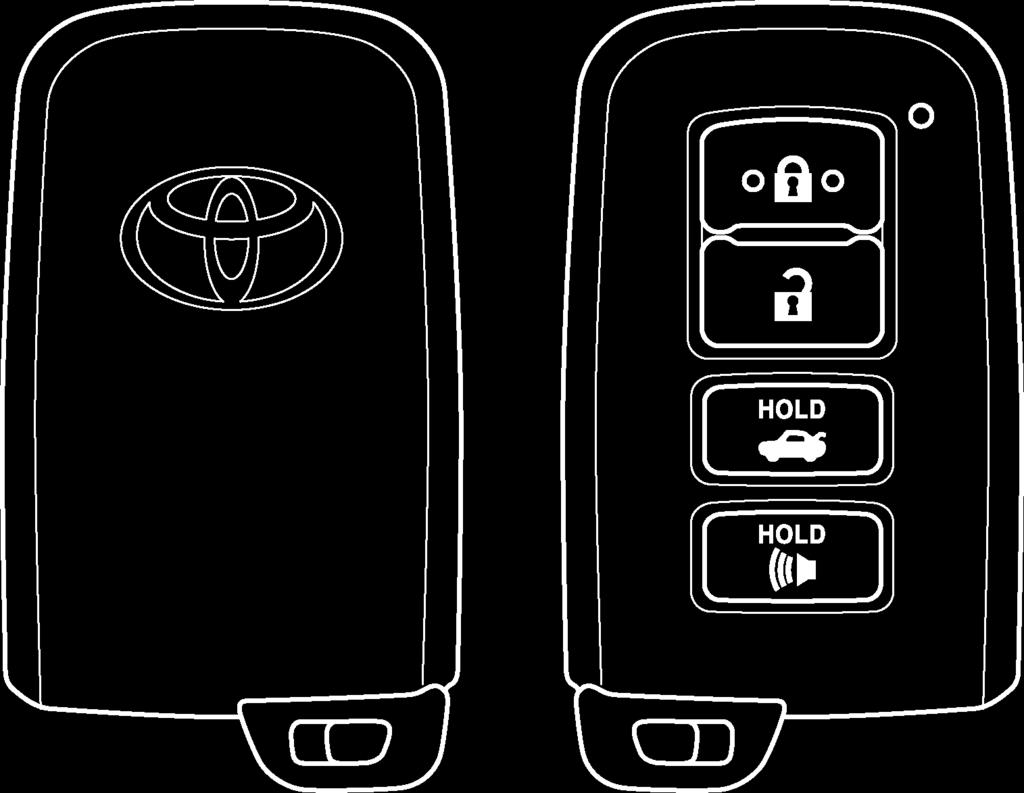 Smart Key System The Camry hybrid smart key system consists of a smart key transceiver that communicates bi-directionally, enabling the vehicle to recognize the smart key in proximity to the vehicle.