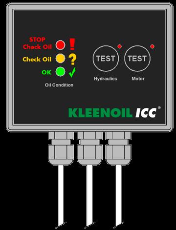 KLEENOIL ICC KLEENOIL ICC - Identification Contamination Control is an on-board oil analysis sensor which has been designed for the continuous monitoring of vital parameters that cause an application