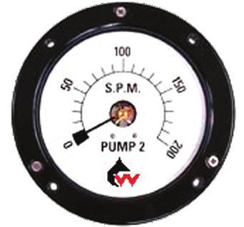 The SPM tachometer generator systems provide easy-to-read pump speed measurements information the mud pressure gauges do not deliver.