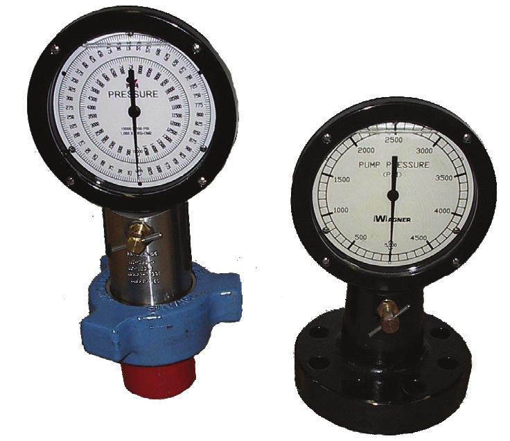 Mud Pressure Systems Standpipe Pressure Gauges Replaceable diaphragm cup, check valve and damper assembly Standard capacities up to