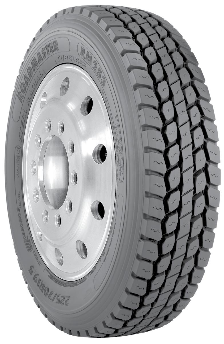 RM253 REGIONAL PICK-UP AND DELIVERY DRIVE APPLICATION The RM253 features isle siping on the lugs to maximize traction in all types of weather conditions.