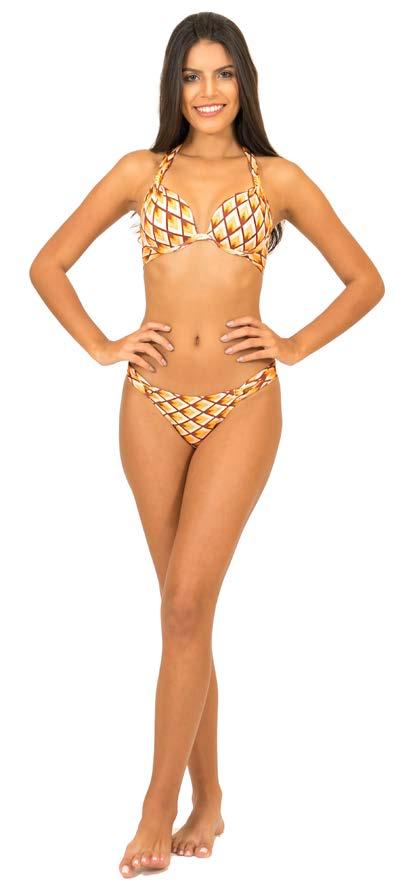 B 018 129 High Waisted Bikini Paraty Print Bronce Sizes: S, M, L & XL B 024 129 Bikini Arraial Print Bronce