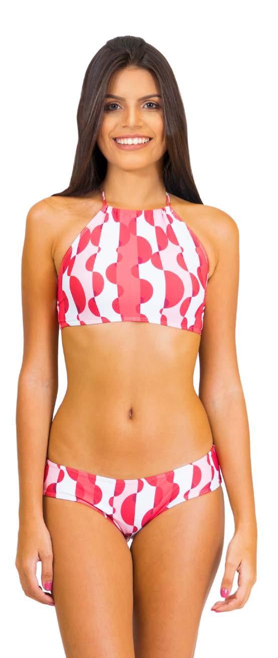 B 023 132 Crop top Bikini Ilhéus Print Vesúvio USD 20