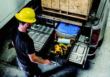 The system features smooth-rolling, secure drawers with customizable storage options that still allow use of the cargo area.