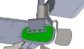 hexagonal wrench () under the seat surface and bring the thigh guide into the required position.