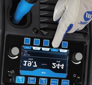 Multimatic 255 Features and Benefits Easy to Use Pulsed MIG setup screen Connection screen for MIG process using C10 gas Easy-to-understand