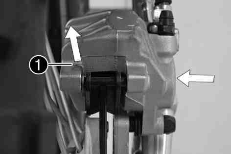 Minimum thickness 1 mm ( 0.04 in)» If the minimum thickness is less than specified: Change the rear brake linings. x ( p. 49) Check the brake linings for damage and cracking.