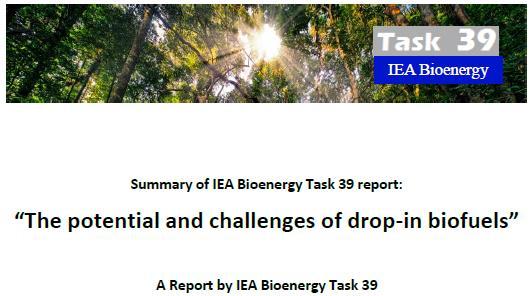Drop-in biofuels 4 IEA Task 39 definition: Drop-biofuels are defined as liquid hydro-carbons that are functionally equivalent to petroleum