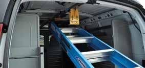 STORING LADDERS INSIDE YOUR WORK VAN IS EASY AS,,, WITH OUR LADDER KEEPER.