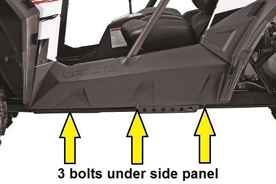 Step 2: Remove the factory driver seat by reaching through the seat and lifting up on the quick-release latch