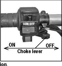 4 Set the engine stop switch to the ON position.