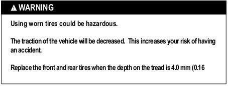 Improper air pressure would effect handling, steering response, traction, tire life and rider comfort.