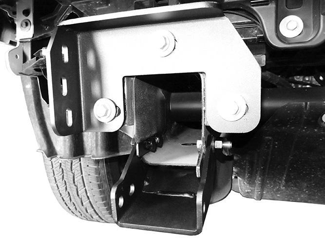 10mm Lock Washers (3) 10mm Hex Nuts (Fig 7) Slide Spacer between each side of tow hook.