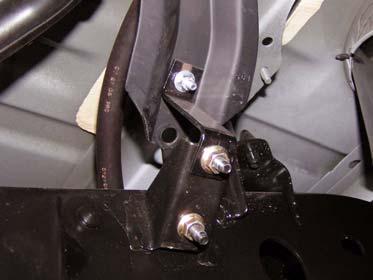 j. Install fuel filler bracket onto kit bracket (Zshaped) with kit bolt (1/4 x 1 ), two kit washers (1/4 SAE), and kit nut (1/4 Nylock).