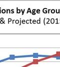 The 20 24 age group follows a similar path, although this population declines over the first ten years of the projection