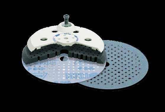 NORTON MULTI-AIR PROCESS Universal backing pad fixings to suit most popular machine types Adapters to suit Festool and Rupes sanding machines Choice of hard, medium or soft backing pads Premium