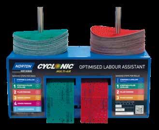 CYCLONIC MULTI-AIR PRE-CUT ROLLS Norton Cyclonic pre-cut rolls are specifically engineered using the latest Norton Cyclonic dust extraction system.