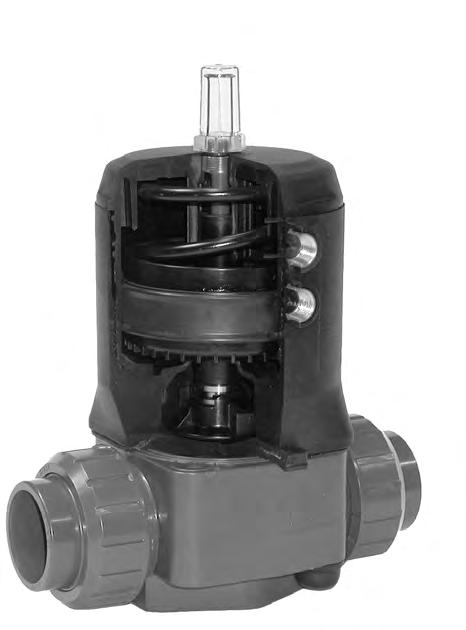 Type 750 Diaphragm Valves Actuator Housing of Ixef Virtually unbreakable, corrosion proof and lightweight Multi-coil Nested Springs Epoxy coated for corrosion resistance Field Reversible from