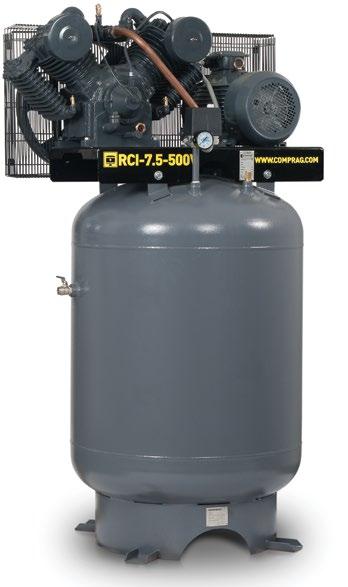 Piston Compressors RecomIndustria with vertical receiver. For general industrial application.