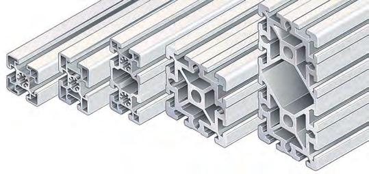 12 GoTo Europe Basic Mechanic Elements Strut profiles Strut profile 10 mm slot, 45 mm modular dimension 45x45 45x60 45x90 90x90 90x180 Scope of delivery: profile packing units Material: EN AW AlMgSi