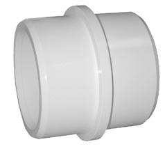seal chemical bond Glues over the hub of a fitting on one end and is a 1-1/2 or 2 hub on the other end P22100
