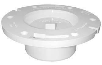 Closet Flanges & Accessories Plumbfit Closet Flange 3 x 4 Fits Flush with Floor 3 Fits Inside 3 Schedule 40 DWV Pipe Long shank Six screw holes xtra-thick flange with short slots for extra strengh