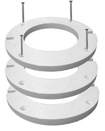 Closet Flange xtenders Stackable to desired height For raising floor height when adding ceramic tile or hardwood