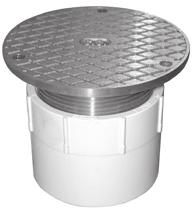 COVR CTN QTY C60055 7 PB 1 C60057 7 NB 1 3 Over Pipe Fit Base with 3 Metal Spuds 5 Round Cover Fits Over 3 Schedule 40 DWV Pipe Supplied with 2-1/2 IPS (3 OD) countersunk plug Covers are 3/16 thick