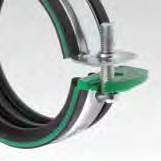 suspended, floor or wall mounting Vibration control Max. recommended load [N] 12 mm 2" 700 70 mm 4" 1,000 Clamping Part no.