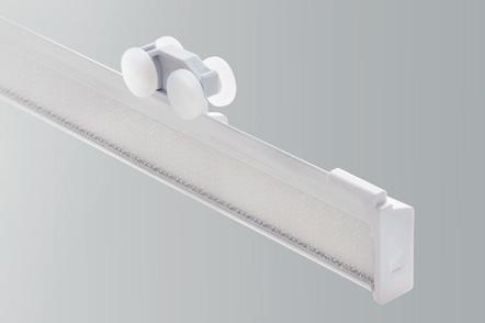 and extends into the top rail slightly to prevent chinks of light.