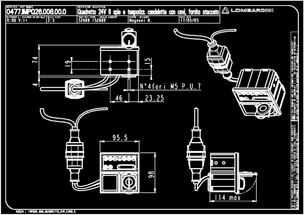 2. 79/86 Quadretti Electrical panels IMPQ260080 Quadretto