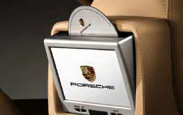 Porsche Tequipment Amusement Guaranteed Powerful and dynamic: Front and rear stainless steel skid plate Excellent entertainment: The new Porsche Rear Seat Entertainment System Driving a