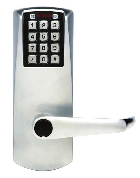 Oracode 660 Providing access through a secure keycode while allowing free egress, Oracode 660 is as reliable as a mechanical lock with all the added features of an electronic lock, including audit