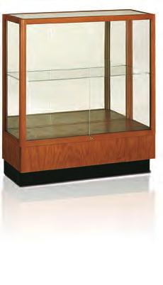 Tradition Revealed Top Sellers 891 with 8931 4 Heritage Floor Case (with optional cornice) (pictured in Espresso with Mirror backing) Oak framed case with 4