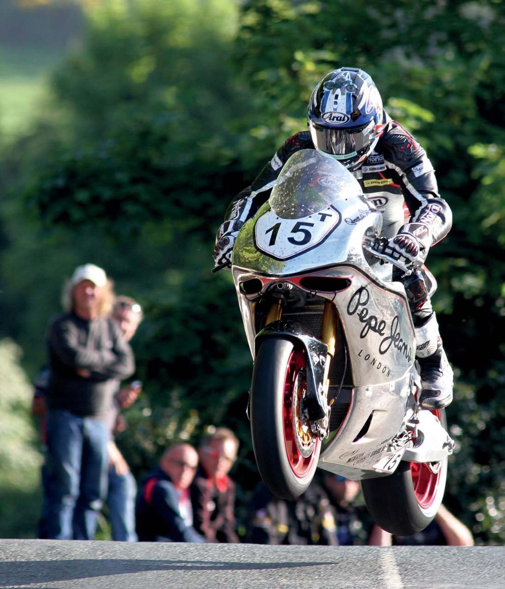 Norton Racing TT SUCCESS Our fire-breathing Norton SG5 TT race bike achieved an incredible 131mph average speed lap at the Isle of Man TT with factory rider David Johnson on-board and a seventh place