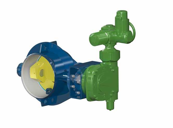Flanged ends with pneumatic actuator Installation The butterfly valves can be mounted into horizontal, vertical or inclined pipeline so that the arrow stamped on the valve body corresponds