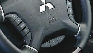 CREATURE COMFORTS MULTI-FUNCTION STEERING WHEEL Designed for extra levels of safety and added driving convenience, the Pajero s Multi-function Steering Wheel lets you