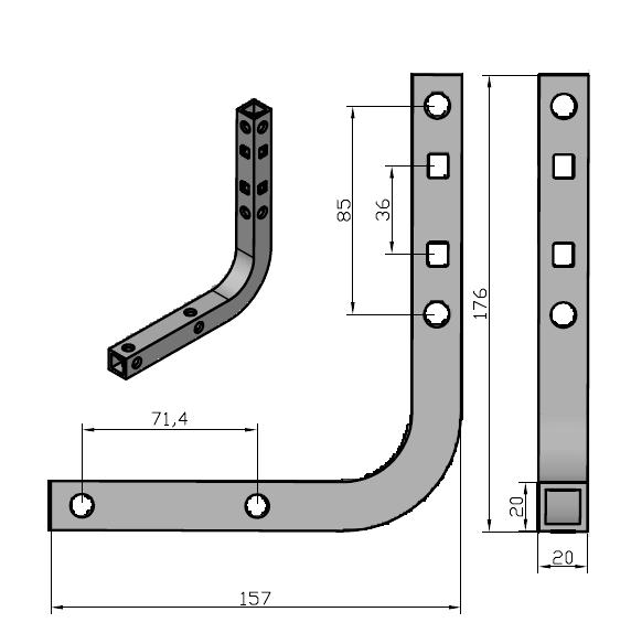 IME Model 17508 consists of a complete assembly of a 2" U bolt along with the nuts and washers required.