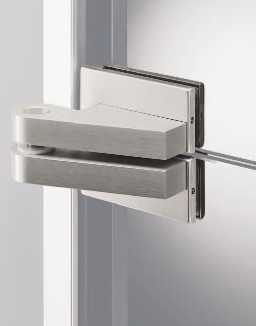 EA GENERAl information the expansive range with slimline bodies for offset hung doors EA patch fittings are characterized by their slim, neat shape and skilful hinge design.