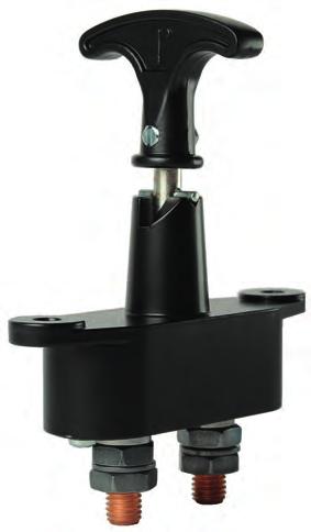 AUTOMOTIVE Single Pole 250A This heavy duty switch features a die cast zinc housing and strong T handle.