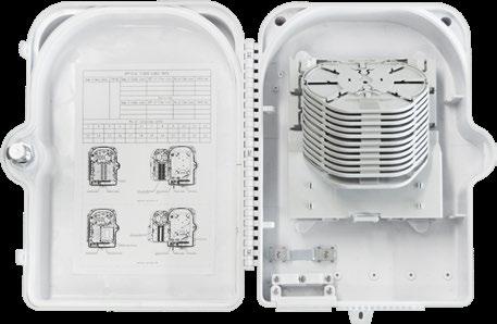 SPLICE BOXES TERMINAL DISTRIBUTION BOX FPT-OTB-026-E Terminal distribution box The fiber optic terminal box is suitable for optical fiber splitting/splicing using.