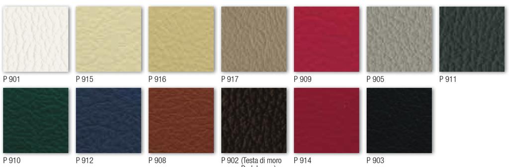 Grade C offers an eco-pelle (synthetic leather) and a crepe fabric. Grade P offers a Kvadrat Divina 3 and a top grain leather.