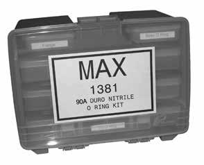 O-RING KITS MAX O-RING KIT Part Number: MAX 1381 KIT : $389.76 Part Number: MAX 1381 KIT-90D : $446.18 These sturdy kits, packaged in a heavy duty box, contain 1,415 O-Rings in the most popular sizes.