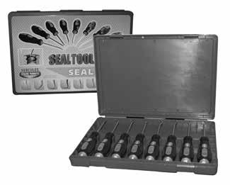 configurations. Set includes straight tip, o-ring 90 tip, hook tip, and angle tip. Made in the USA. Vee Packing tool kit set for Telescopic Cylinders.