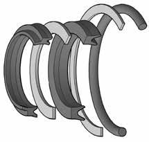 HYDRO-LINE R5 Series Rod Kits HR5 Cylinders Fluorocarbon Urethane Urethane Fluorocarbon 1 FC Wiper 1 PTFE Back-up Ring 1 FC U-seal 1 PTFE Back-up Ring 1 FC O-ring 1 XNBR Wiper 1 URE U-seal 1 PTFE