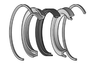 MILLER Piston Kits A Series Cylinders J Series Cylinders H Series Cylinders January 82 to Current January 81 to Current January 82 to Current MILLER 2 NBR U-seals 1 Wear Ring 2 PTFE Tube End Seals