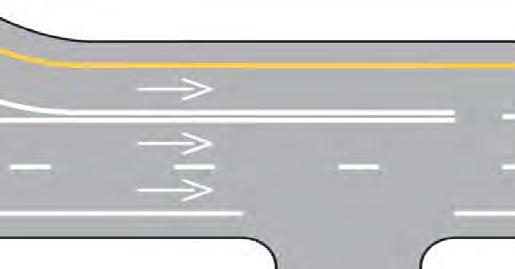 These white lines may designate sharp curves, freeway acceleration and deceleration lanes, and other parts of the road where lane changes are considered dangerous. See Figure 5.2.