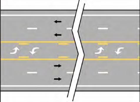 Left turn only center lane A left turn only center lane helps traffic flow more smoothly by providing a designated lane for left turns.
