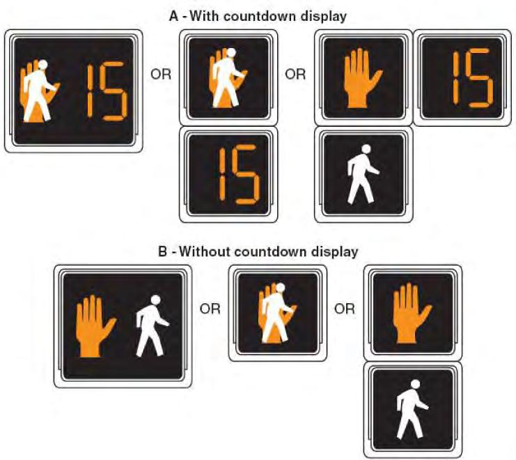 crosswalk. At intersections with vehicle-detection cameras or in-pavement sensors, this sequence may be skipped if there are no left-turning vehicles present.
