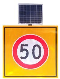 10 SOLAR ROAD MAINTENANCE SIGN Solar Maximum Speed Sign (50 km) TT-29